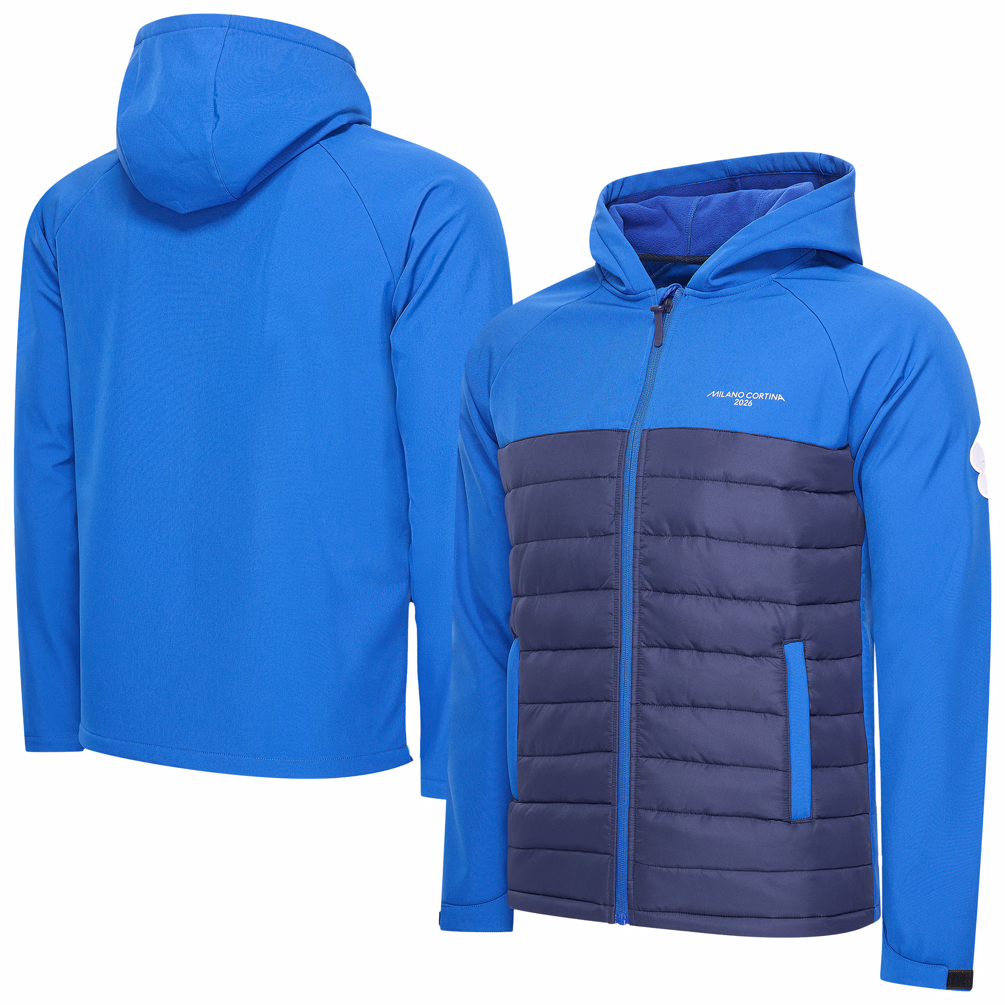 Milano Cortina 2026 Olympics Softshell Hooded Jacket - Blue