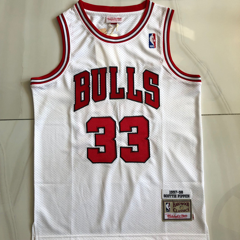 Chicago Bulls Pippen 33 White MN