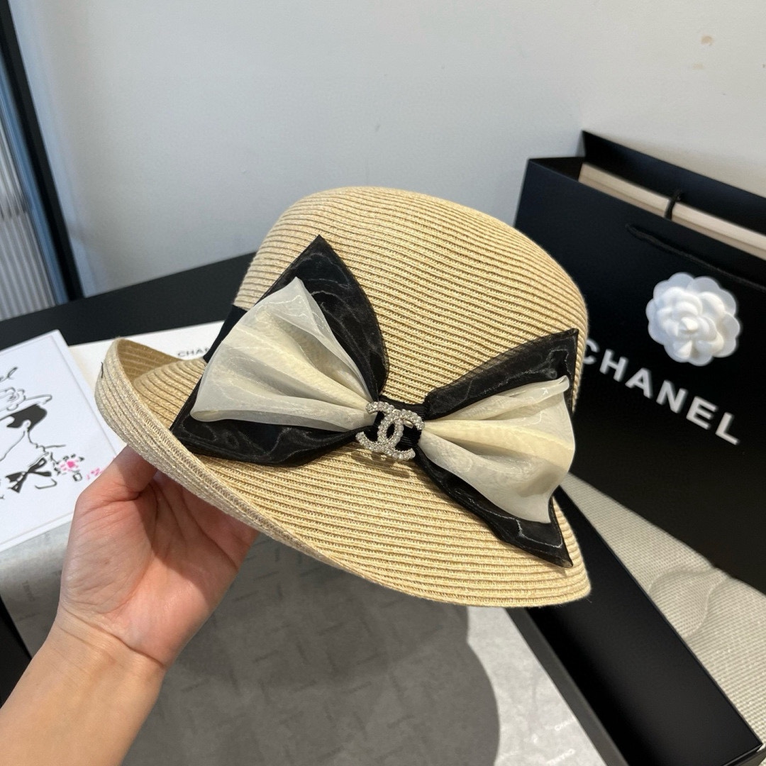 TOP CHANEL Straw Hat - 2 Colors