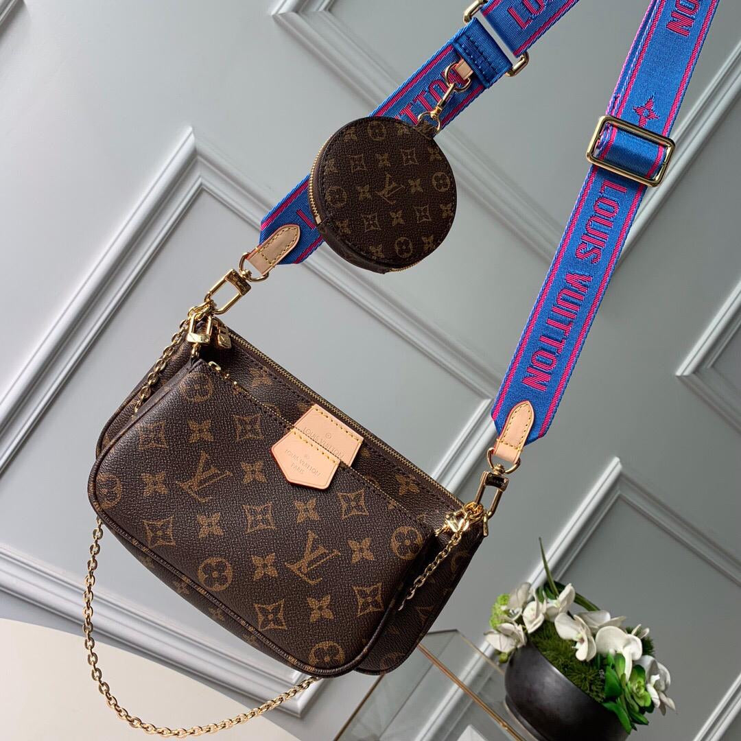 TOP Louis Vuitton LV LV Multi Pochette Accessories Monogram - BLUE