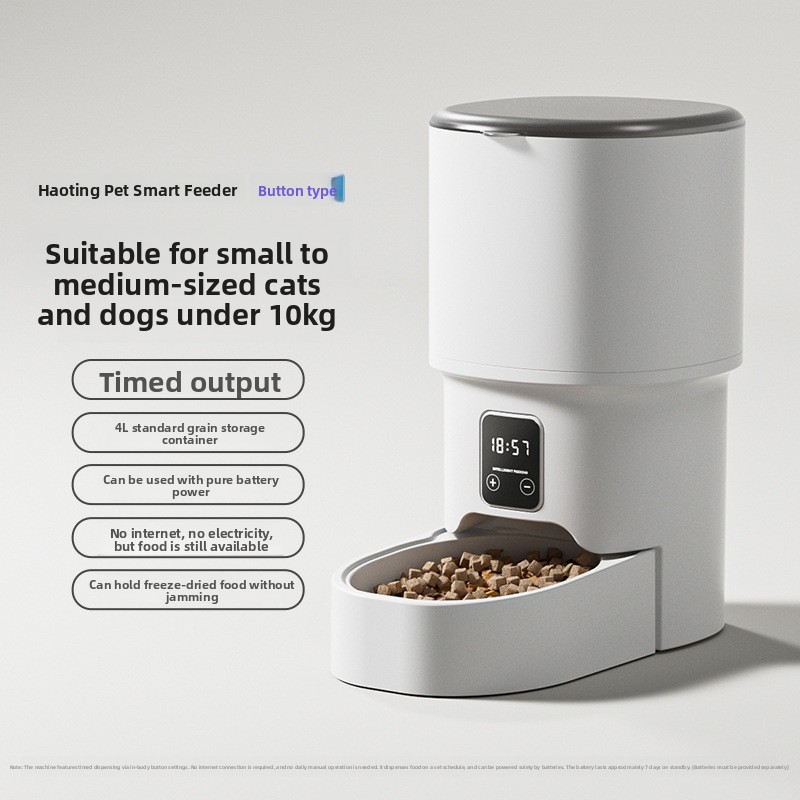 Smart Pet Automatic Feeder 4L Large Capacity Mobile Phone WiFi Interactive Cat Automatic Feeder Pet Supplies - PawPro UK