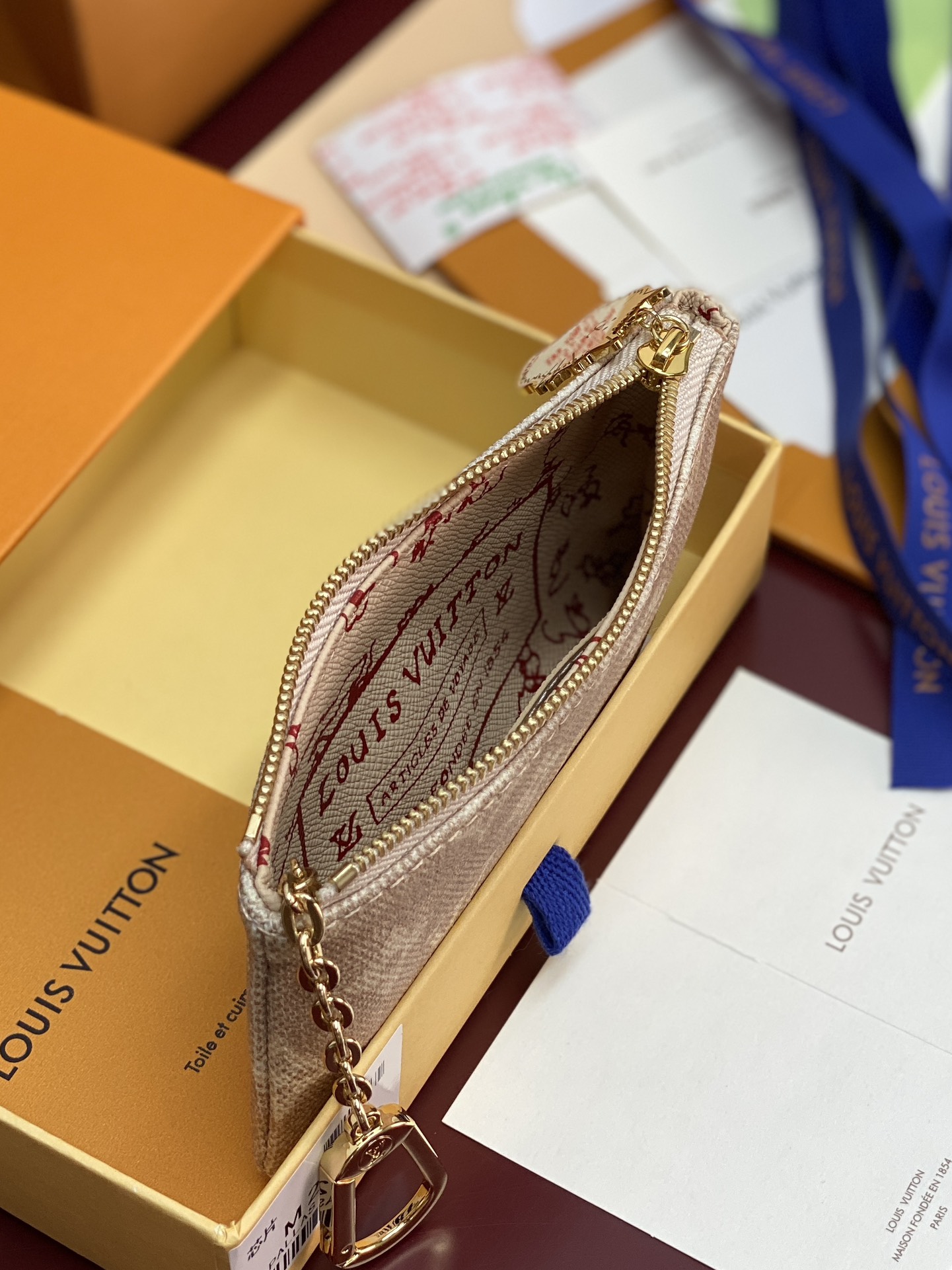 TOP Louis Vuitton LV Pochette Clés Key Pouch 15x9x1cm - Meowgram