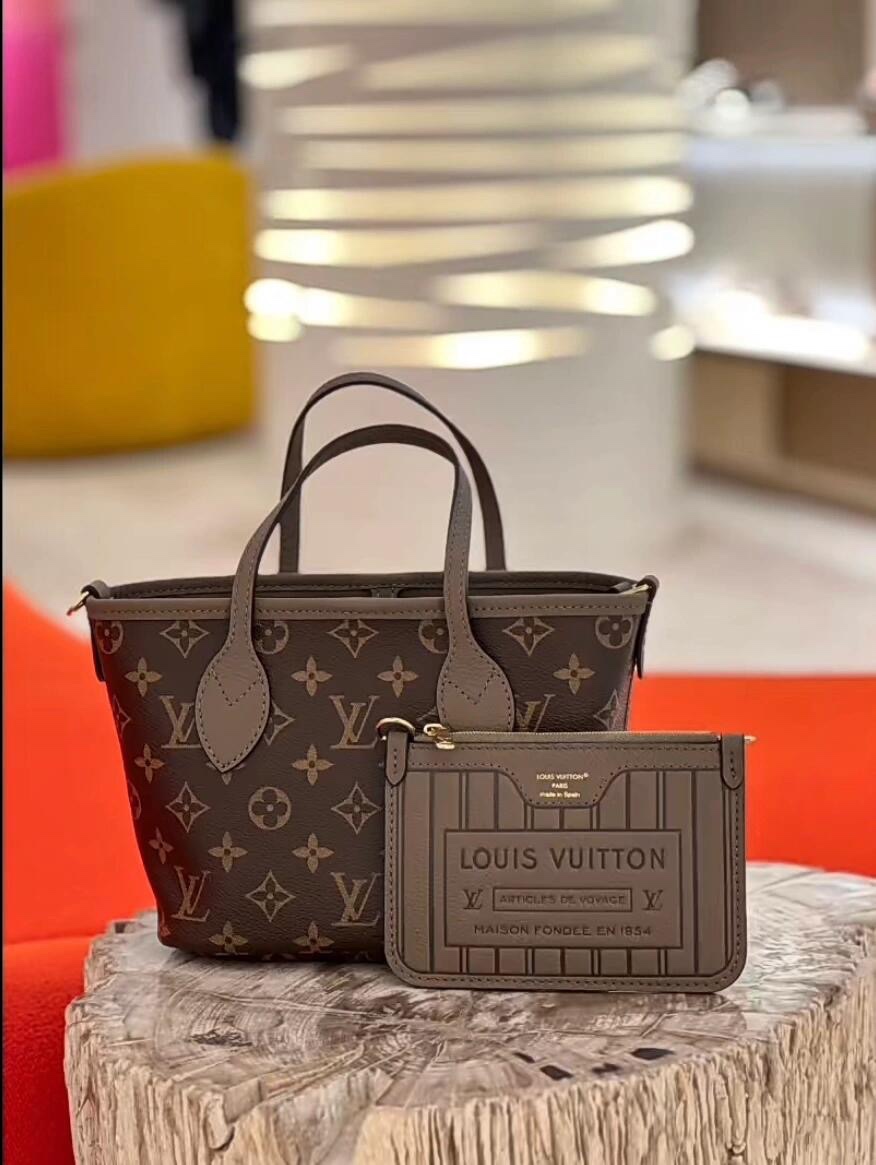 TOP Louis Vuitton LV  Neverful INSIDE OUT BB Bag 24x14x9cm - Coffee