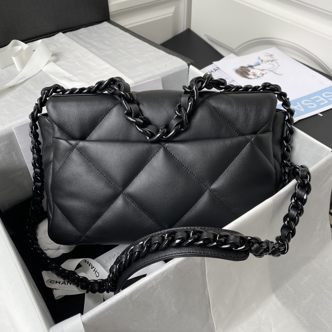 TOP CHANEL 19 Bag Maxi 30CM - All Black