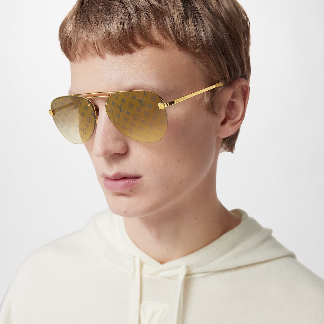 TOP Louis Vuitton LV Sunglasses - Golden