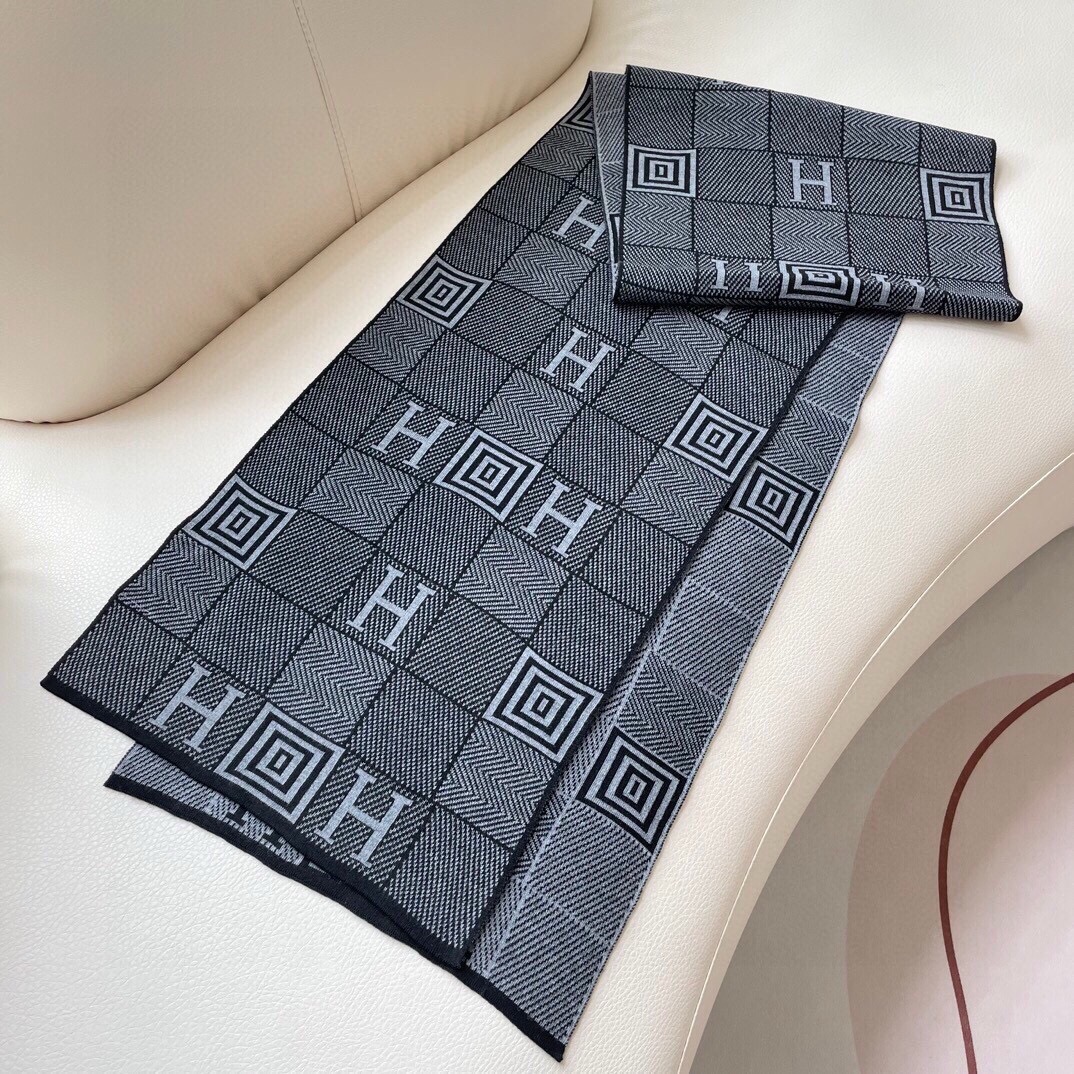 TOP HERMES Cashmere Scarf 32 x 180 cm - 3 Colors