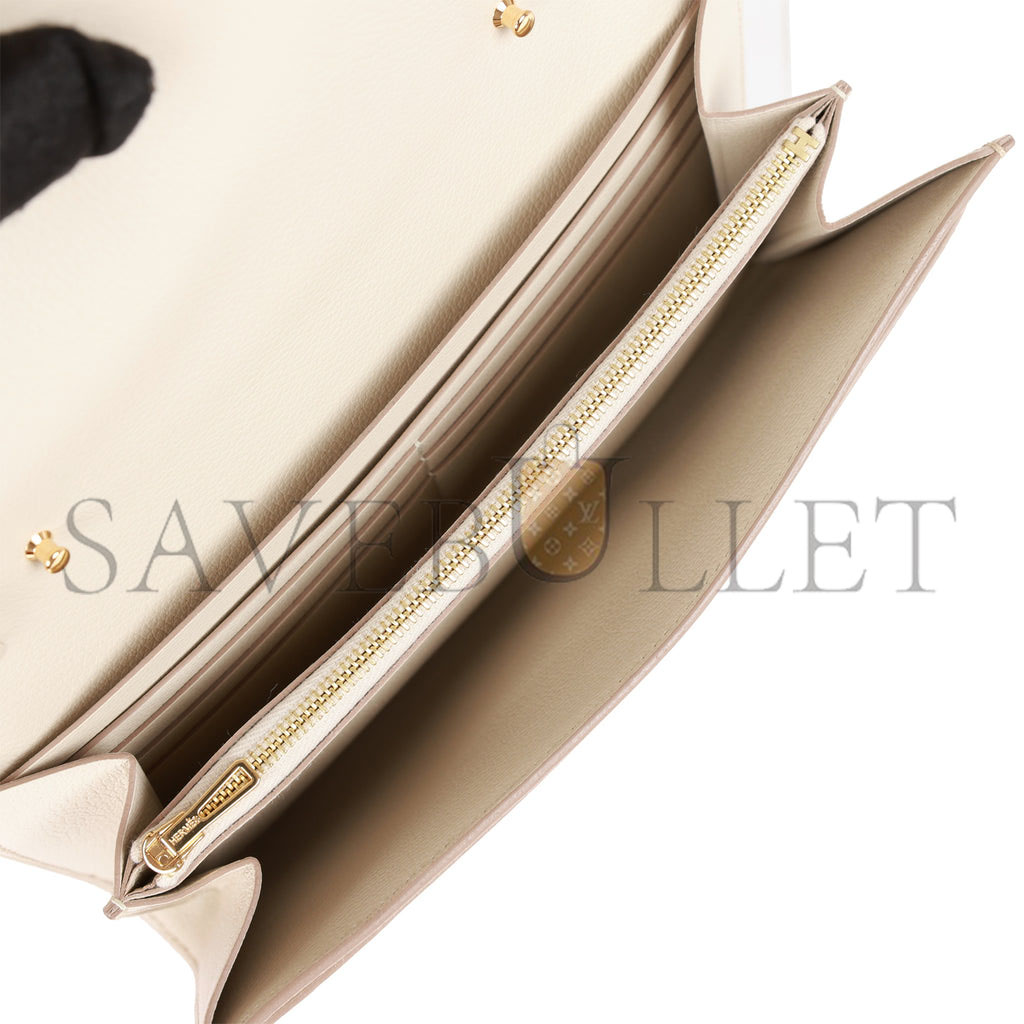 HERMES CONSTANCE WALLET TO GO BETON EVERCOLOR GOLD HARDWARE (20*11*4cm)