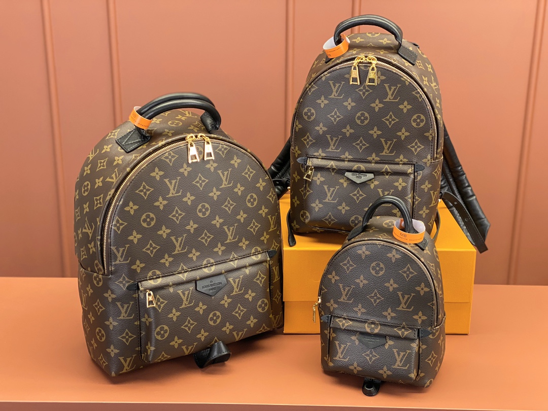 TOP Louis Vuitton LV £V Monogram Palm Springs Backpack - 3 Size