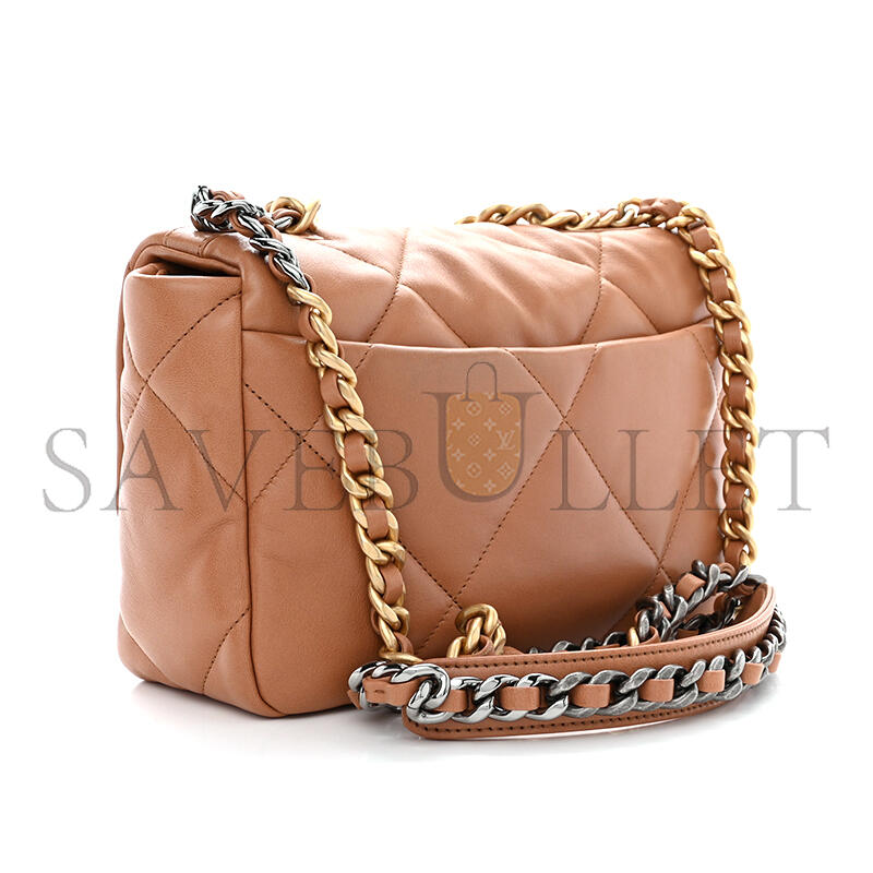 CHANEL MASTER LAMBSKIN QUILTED MEDIUM 19 FLAP AS1160  (25*17*8cm)