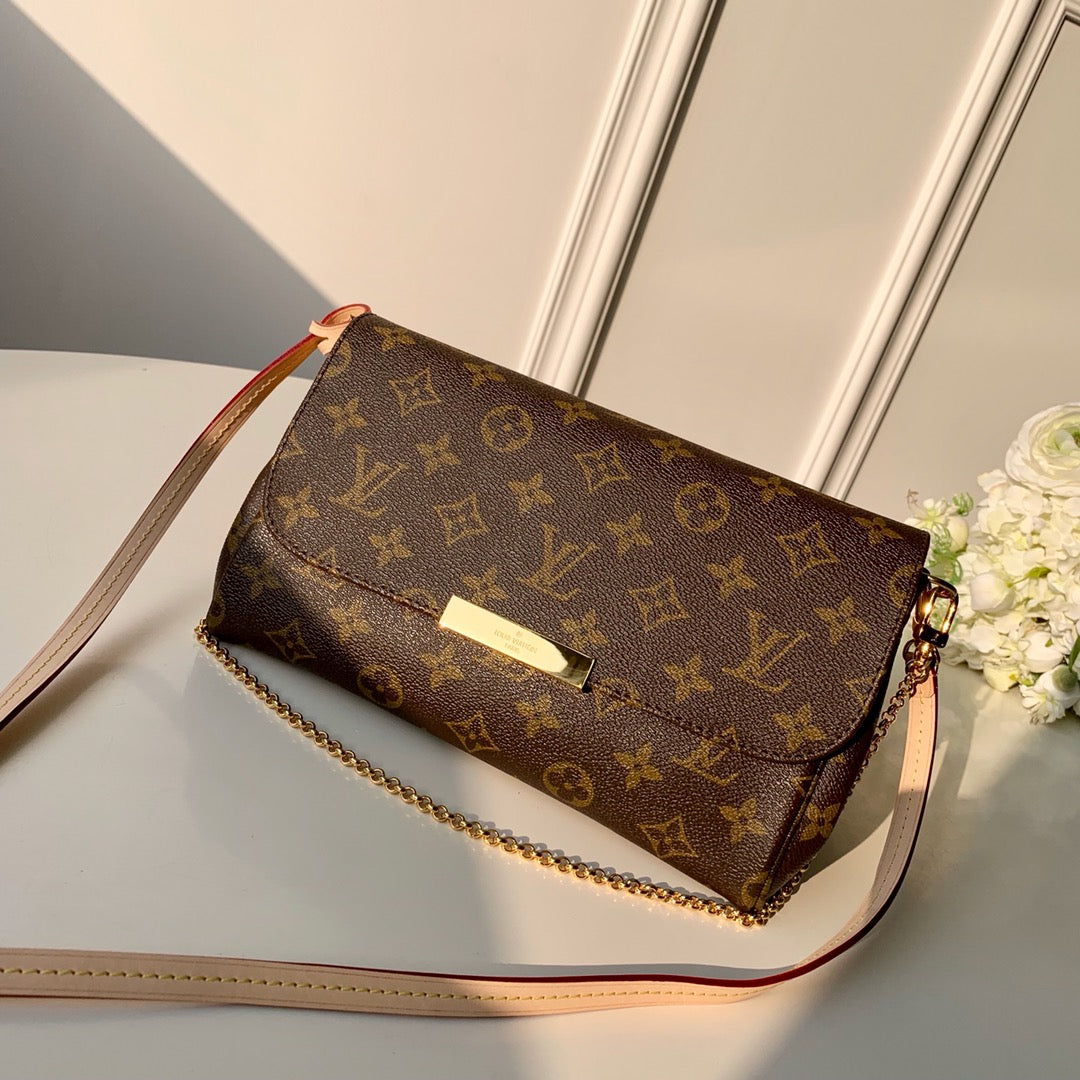 TOP Louis Vuitton LV  Favorite  Bag MM 24x15.5x4.5cm-Brown