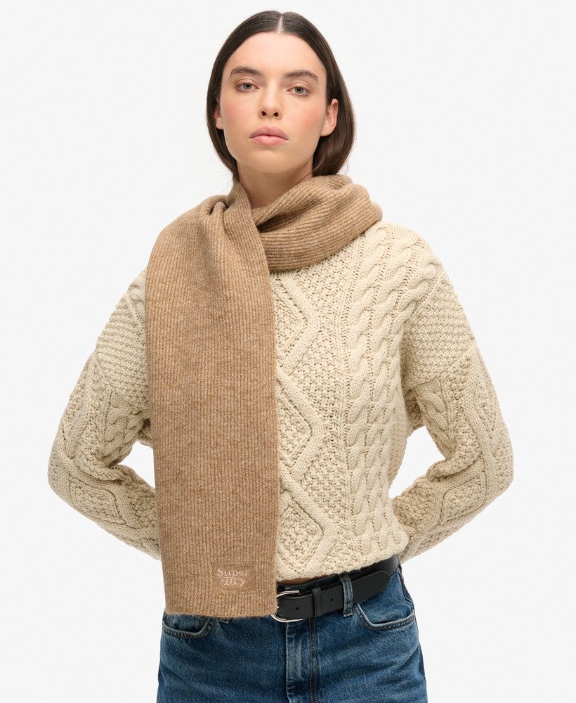 Soft Rib Knit Scarf | Toasted Coconut Brown