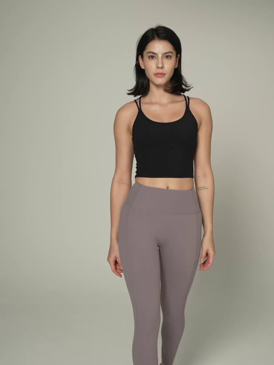 Double Layer Shoulder Strap Womens Sports Bra