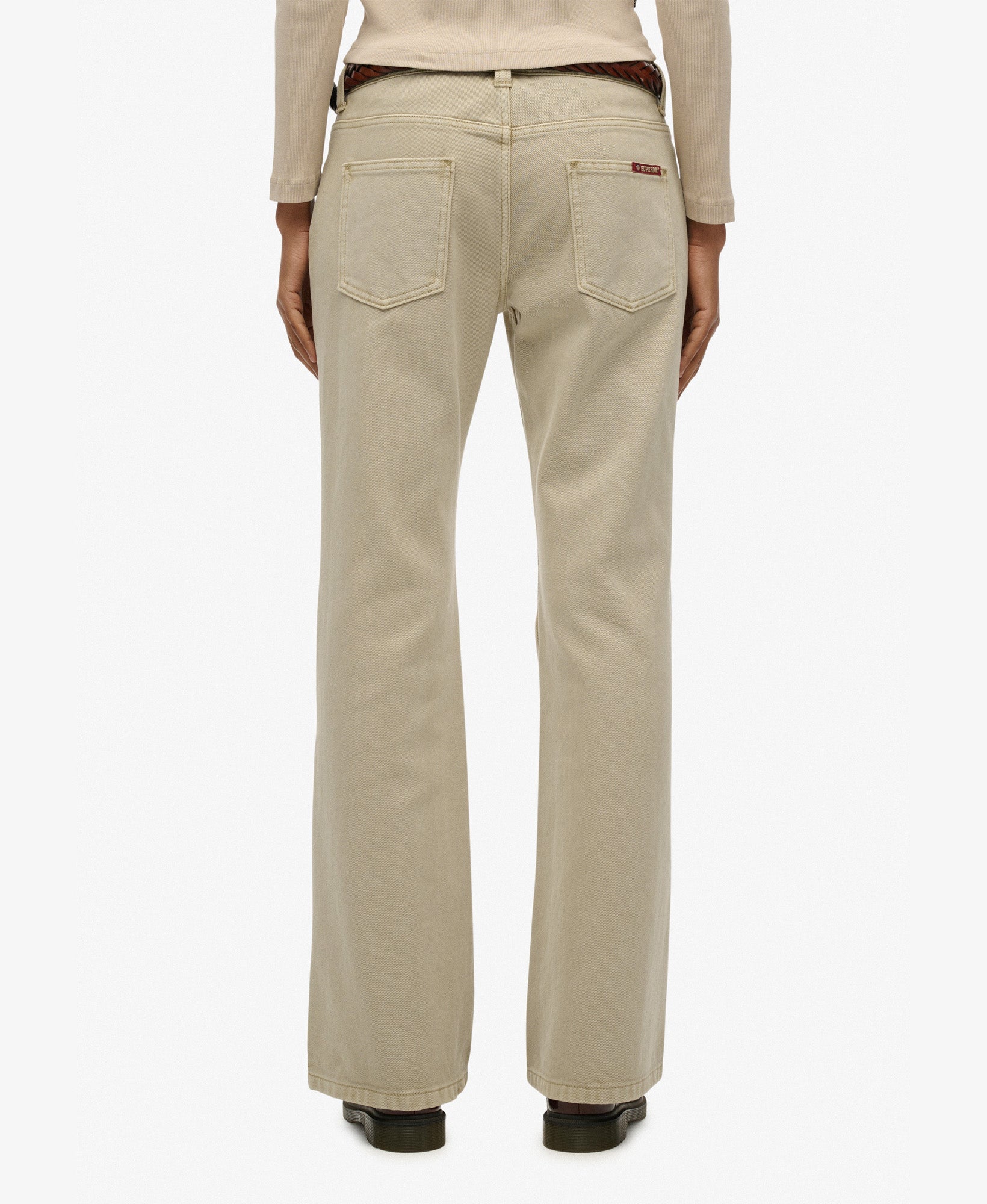 Mid Rise Flare Pant | Oat Bran 30