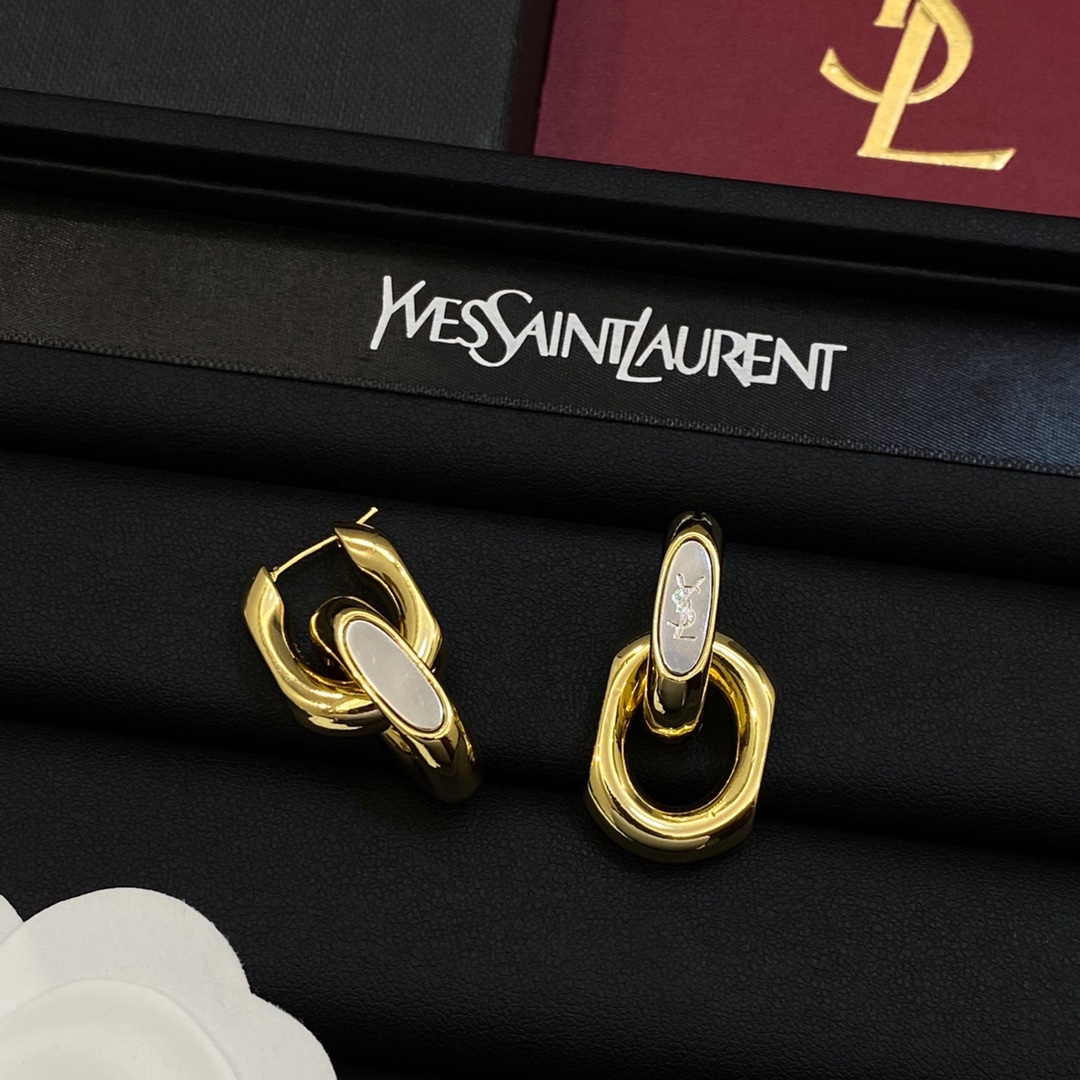 TOP Yves Saint Laurent YSL Earrings - Gold