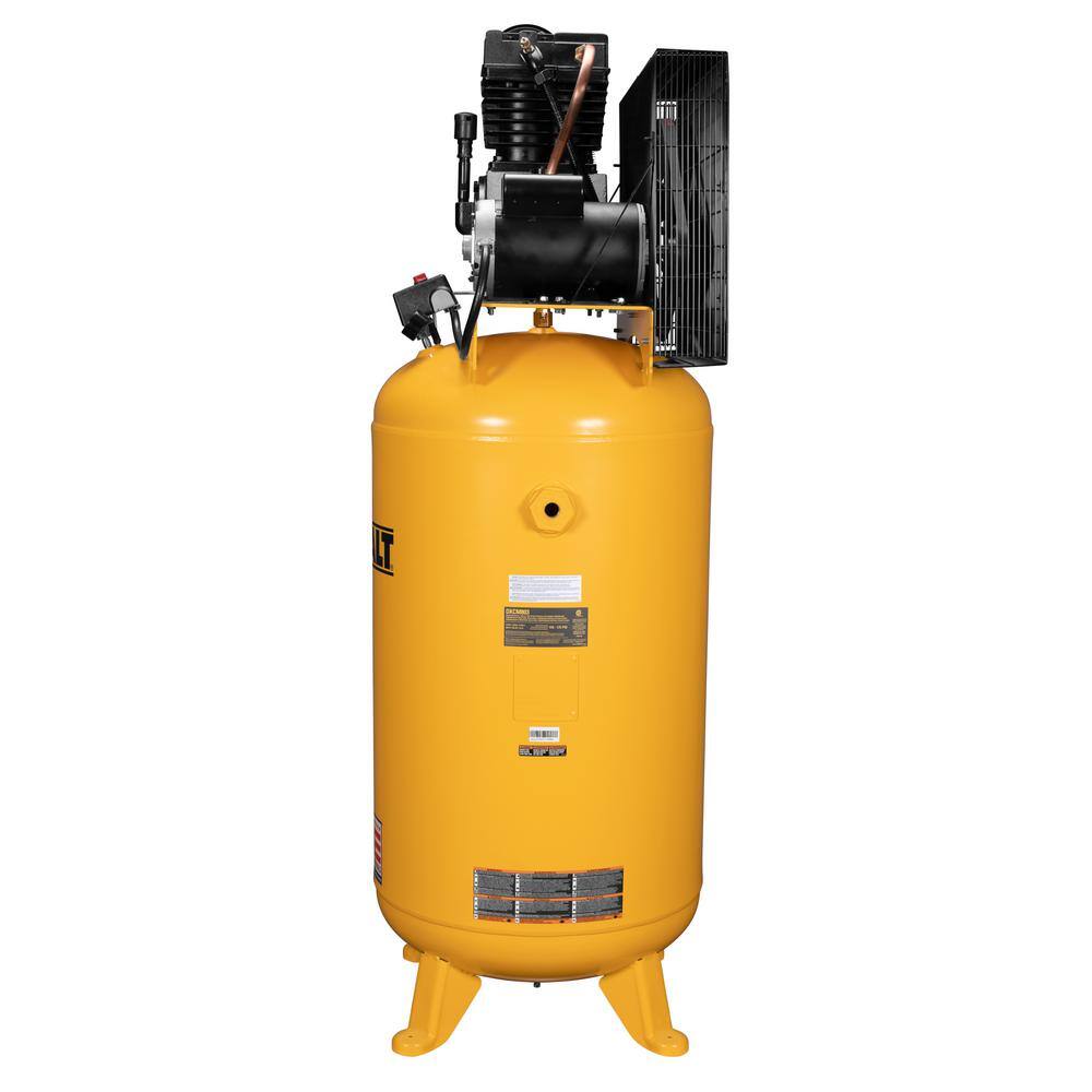 80 Gal. 175 Maximum PSI, Stationary, Electric, Oil Lubricated Vertical Air Compressor, 14.6 SCFM at 100 PSI, 5.0 HP