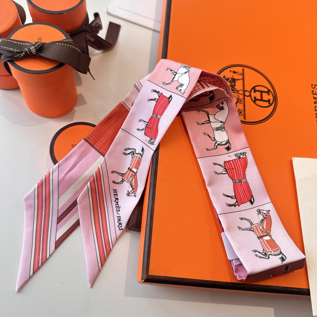 TOP HERMES Twilly Scarf 86 x 5 cm - 3 Colours