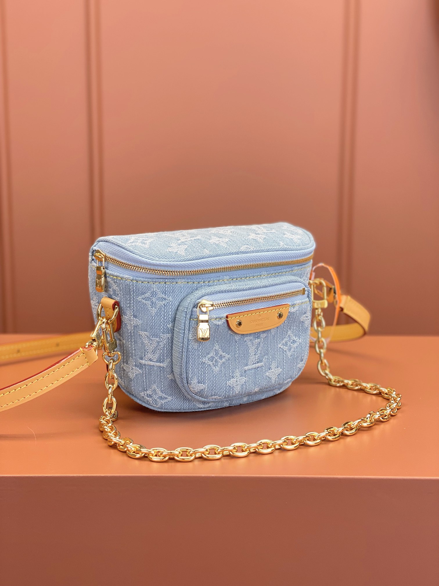 TOP Louis Vuitton LV Mini Bum Bag 17x12x9.5cm - Blue