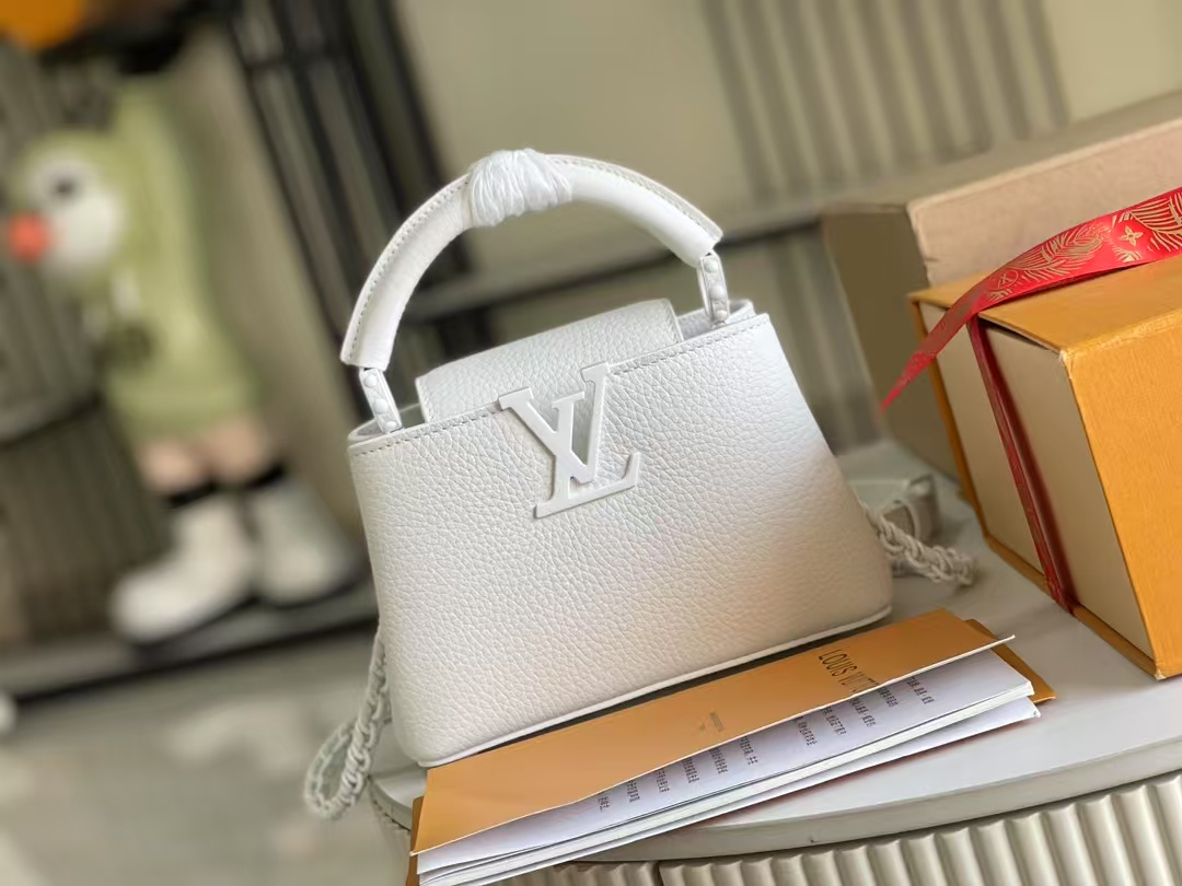TOP Louis Vuitton LV Capucine Bag 21x8x14 cm - White
