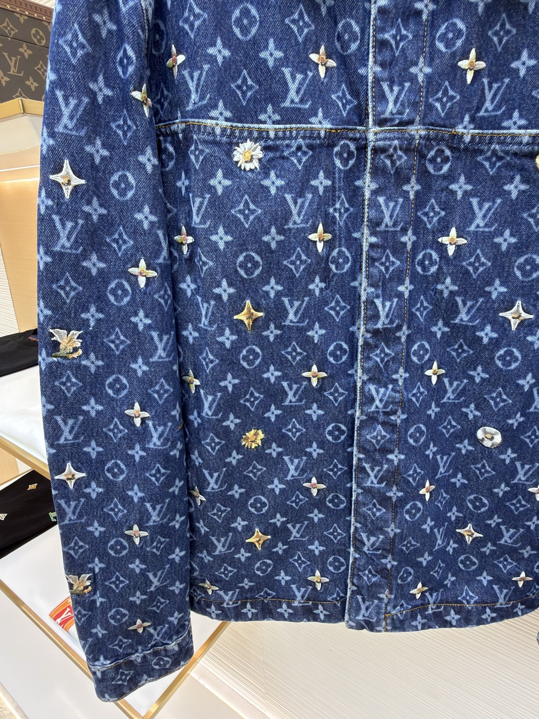 LOUIS VUITTON 字母提花雏菊刺绣牛仔外套