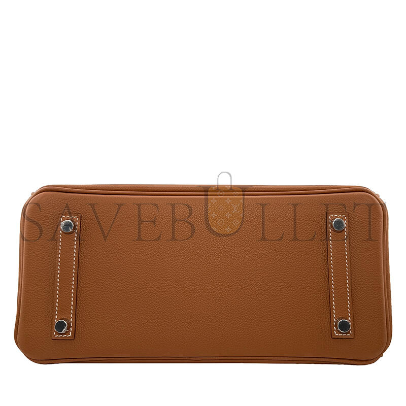 HERMES GOLD EVERCOLOR SHOULDER BIRKIN 29 PALLADIUM HARDWARE 382465 (29*19*16cm)