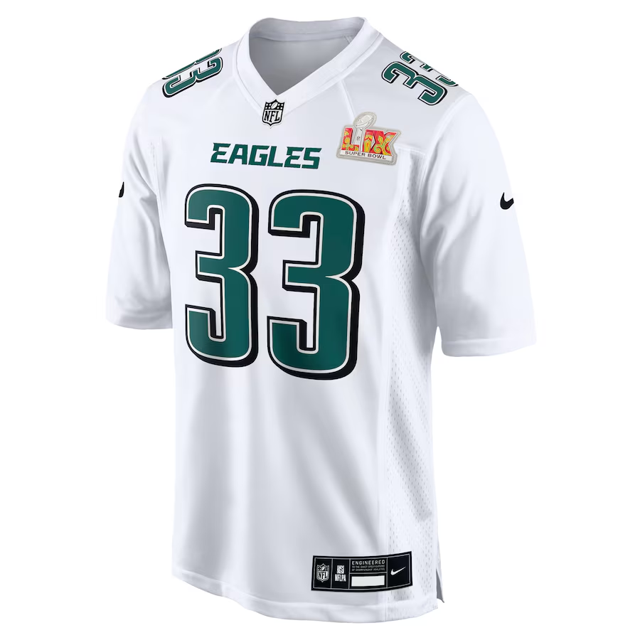 Men's Philadelphia Eagles Cooper DeJean  Tundra White Super Bowl LIX Fashion Game Jersey