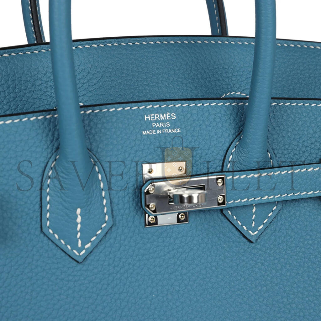 HERMÈS MASTER BIRKIN 25 BLUE JEAN TOGO PALLADIUM HARDWARE (25*20*13cm)