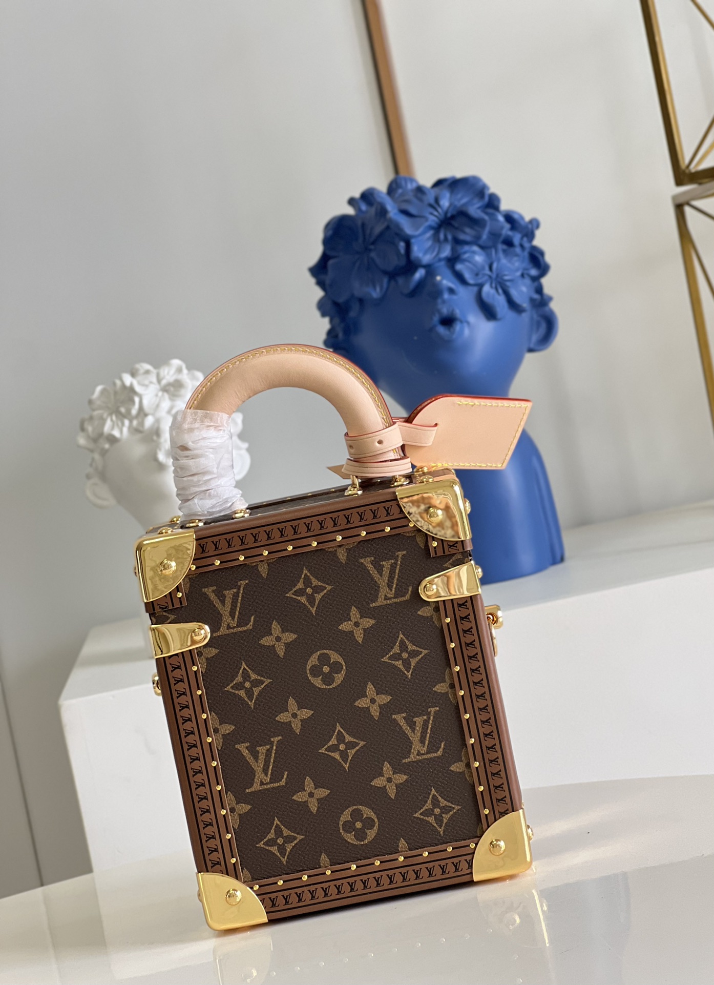 TOP Louis Vuitton LV Camera Box Monogram Vernis Leather 16x13x7.5cm - Brown
