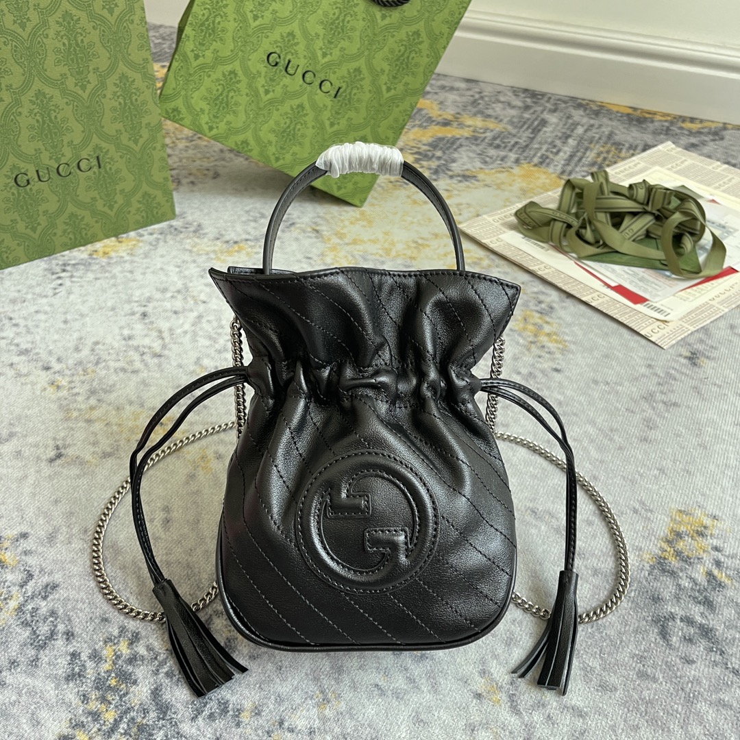 TOP GUCCI Chain Bucket Bags 19X15X8CM - 3 Colors