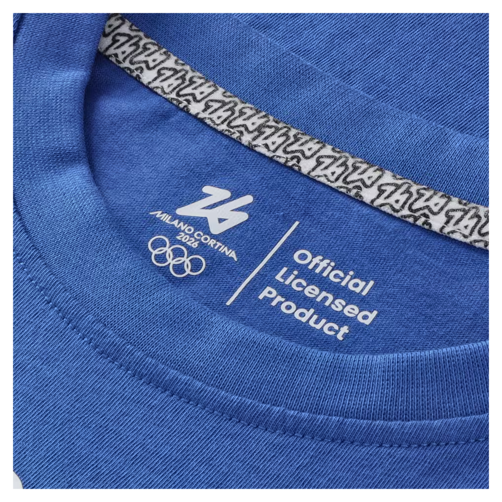 Milano Cortina 2026 Olympics Large Logo T-Shirt - Blue - Junior