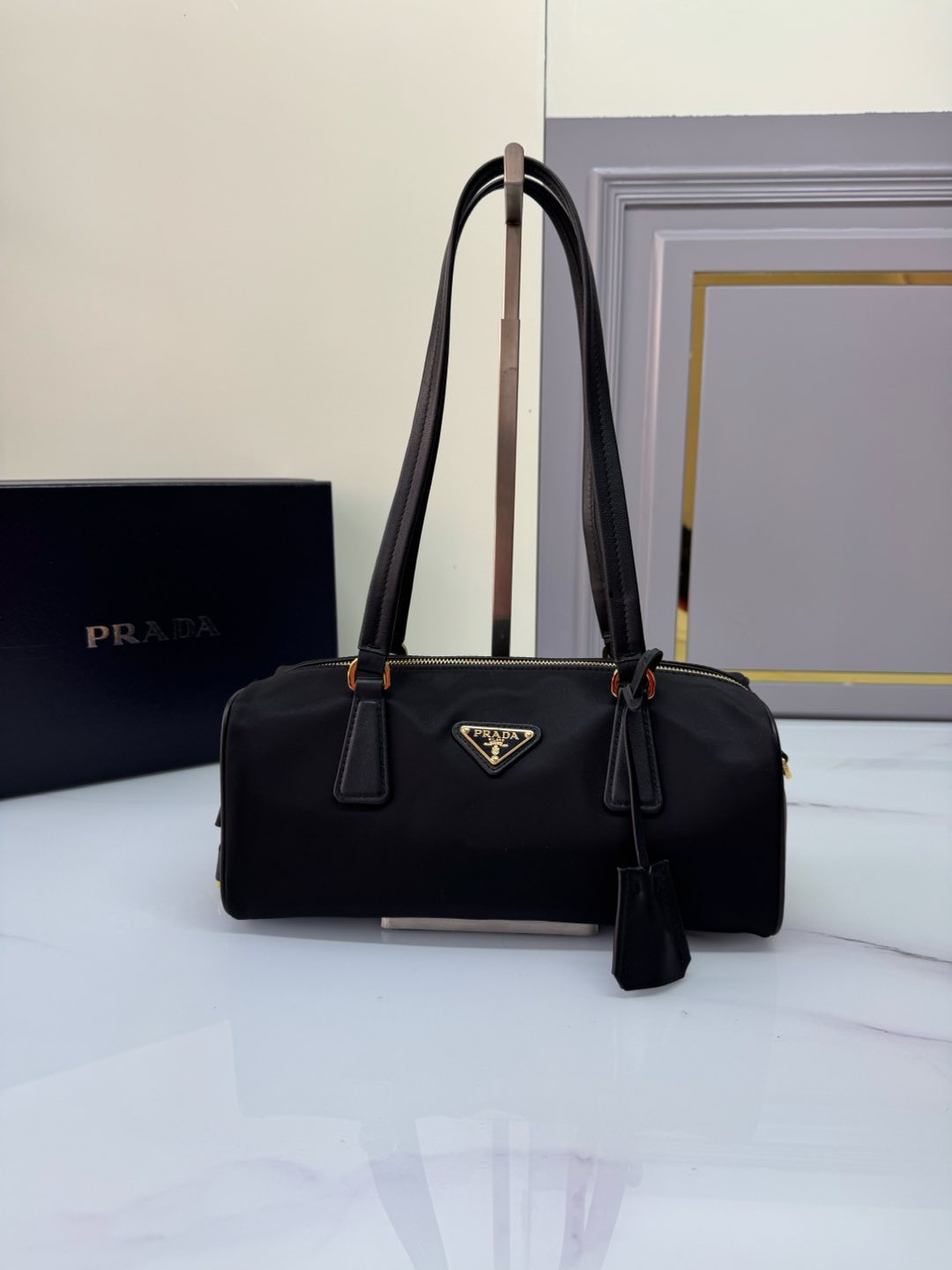 Top PRADA Handbag Re-Nylon 29x12.5x10cm - Black