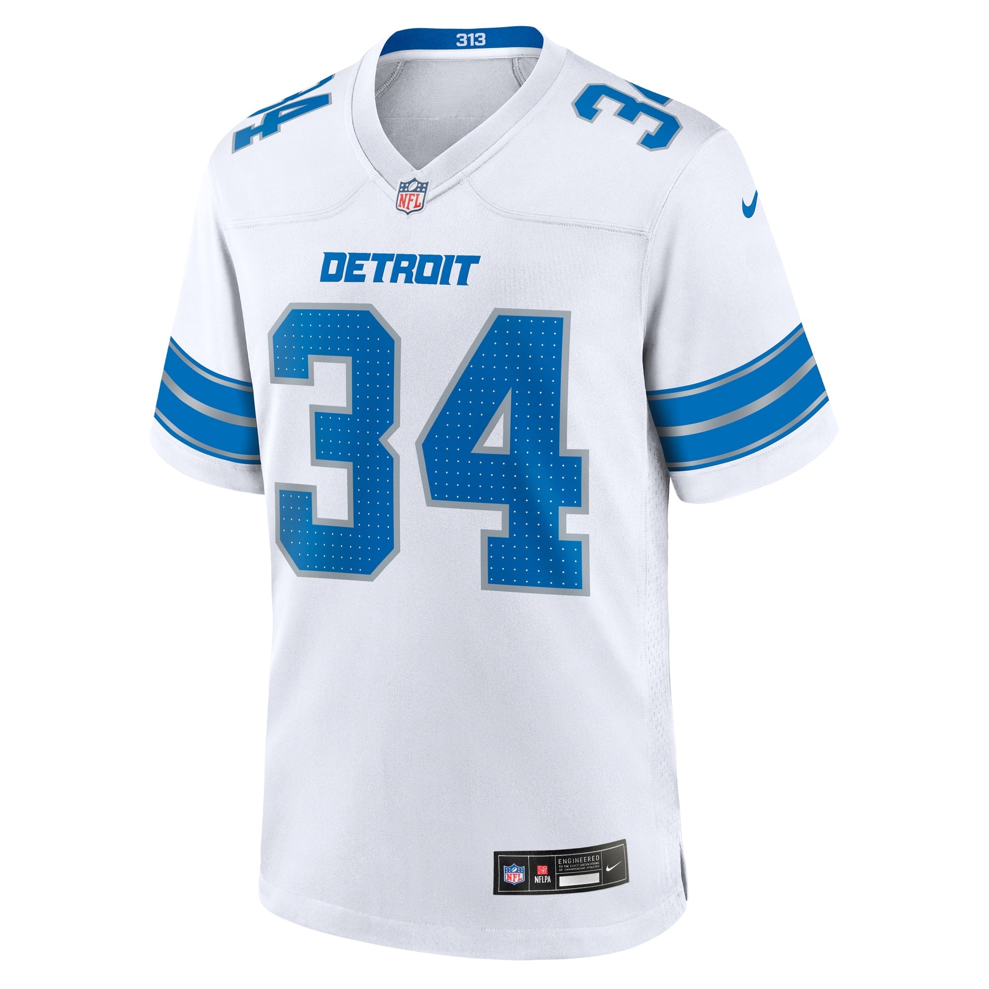 Alex Anzalone Detroit Lions  White Game Jersey -  White