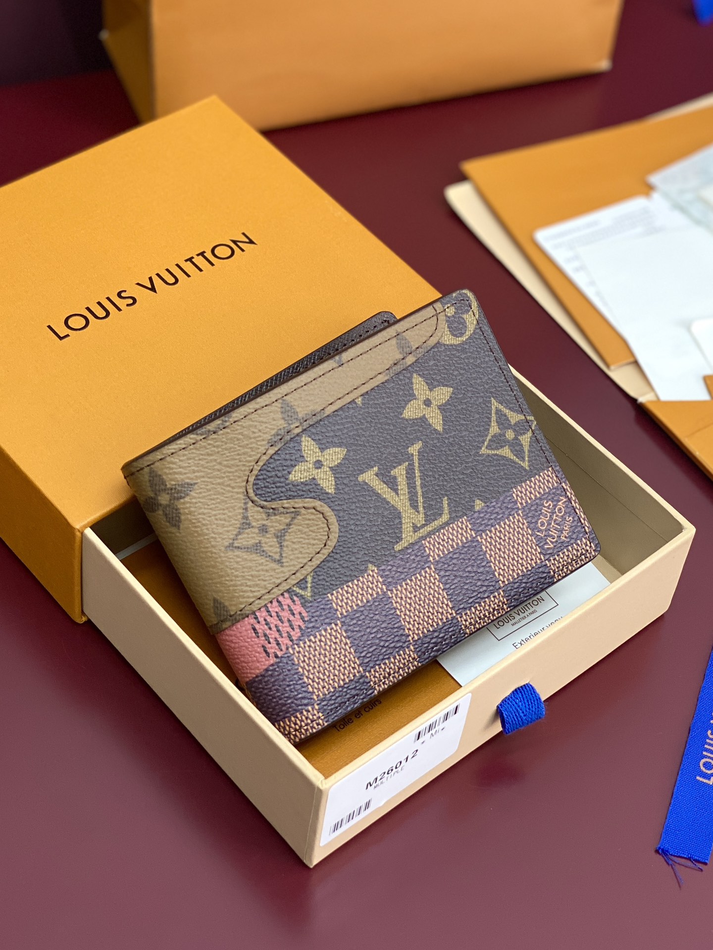 TOP Louis Vuitton LV Monogram Landscape Slender Wallet 11x8.5x2cm - Brown