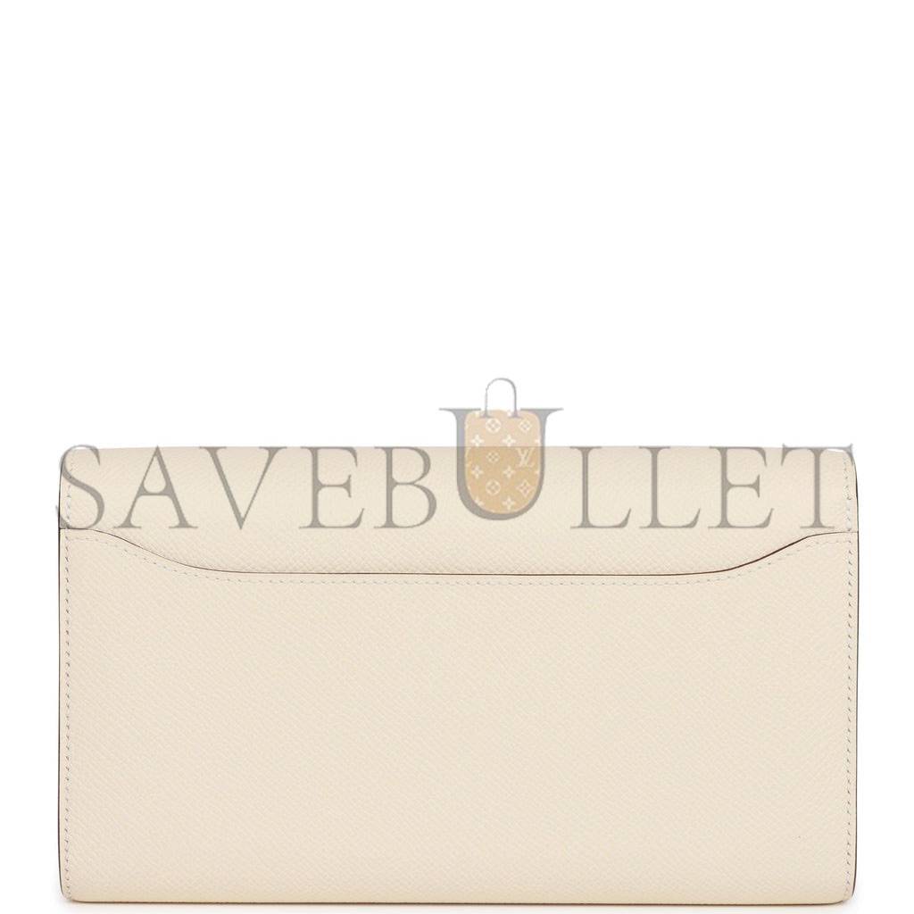 HERMES CONSTANCE WALLET TO GO NATA EPSOM AND LIZARD PALLADIUM HARDWARE (20*11*4cm)