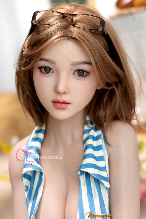 EU In Stock - 152cm/4ft11 D-cup  Asian Silicone Sex Doll FSD032 #053S - Nika