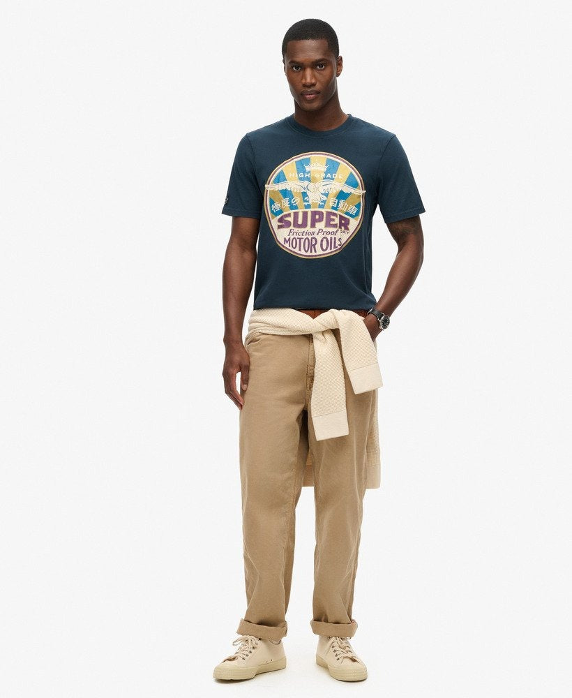 Workwear Gasoline Graphic Tee | Eclipse Navy