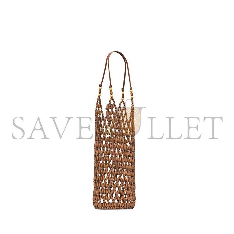 YSL SUPPLE BUCKET IN WOOD BEADS 821911KAAA29384 (44*15*15cm)