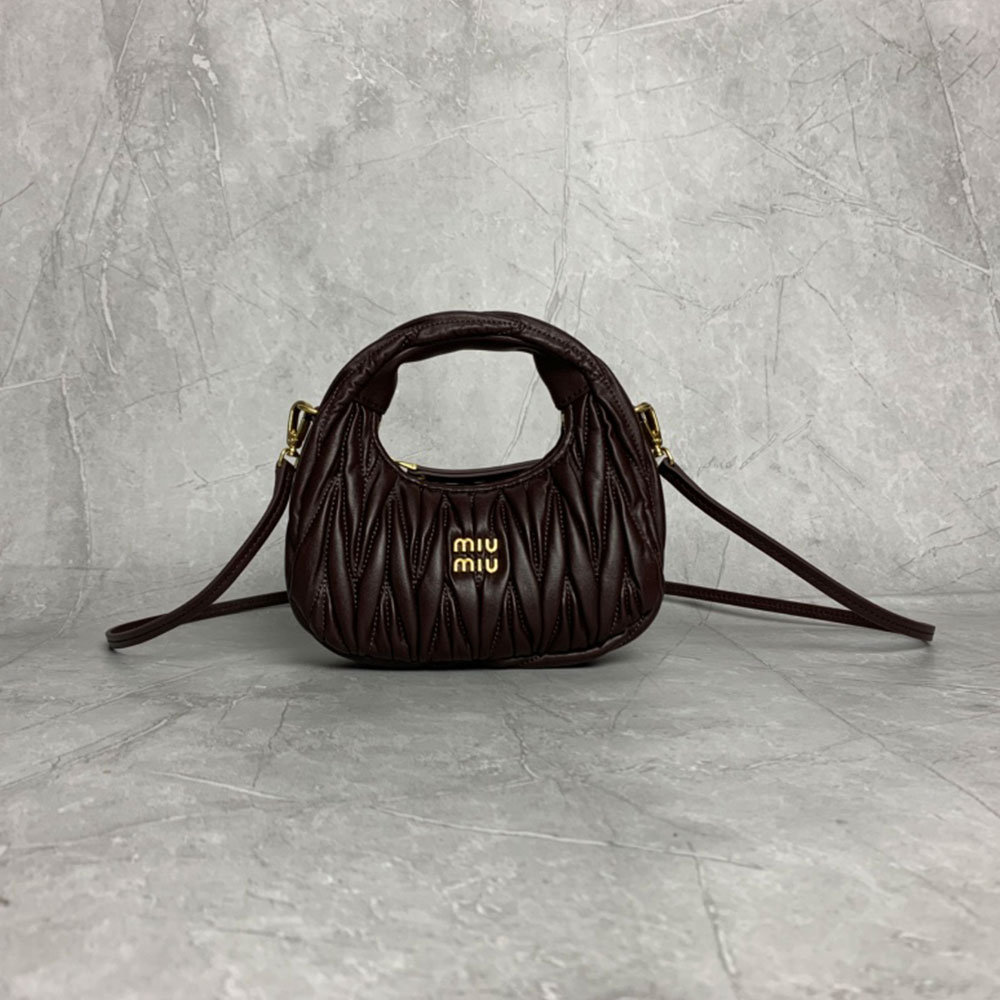 MIU MIU Wander matelassé hobo bag Mini&Small (Replica)