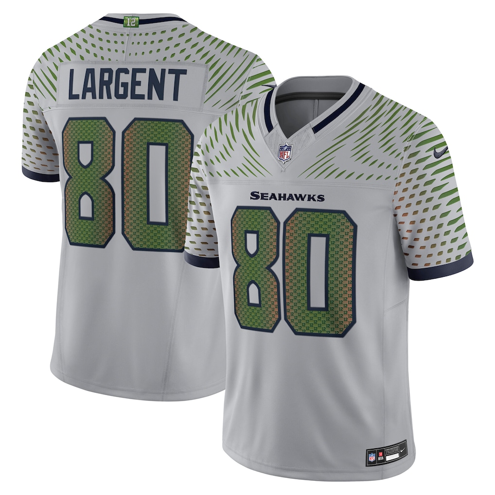 Men's Steve Largent Wolf Gray Seattle Seahawks 2025 Rivalries Collection Retired Player Limited Jersey