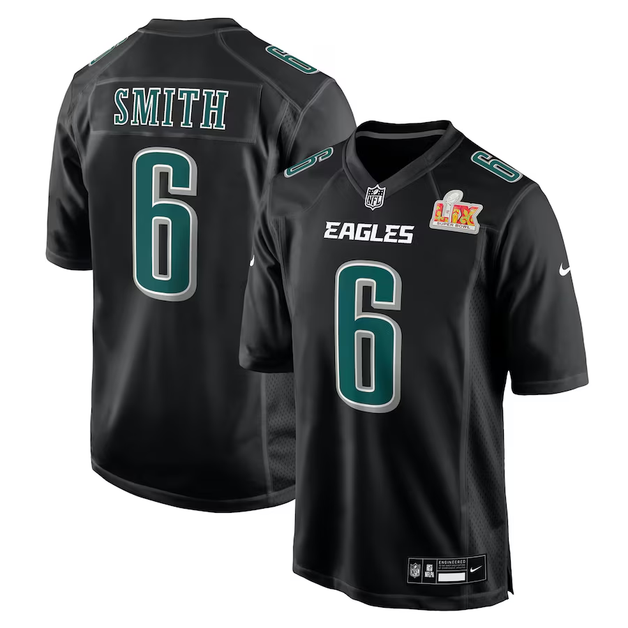 Philadelphia Eagles DeVonta Smith  Carbon Black Super Bowl LIX Fashion Game  Jersey