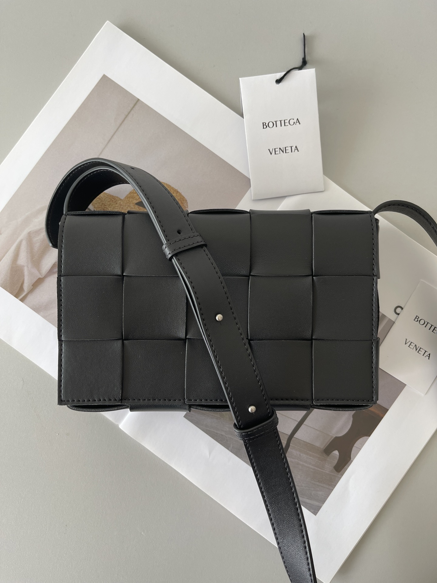 TOP Bottega Veneta BV Cassette Bags - Black