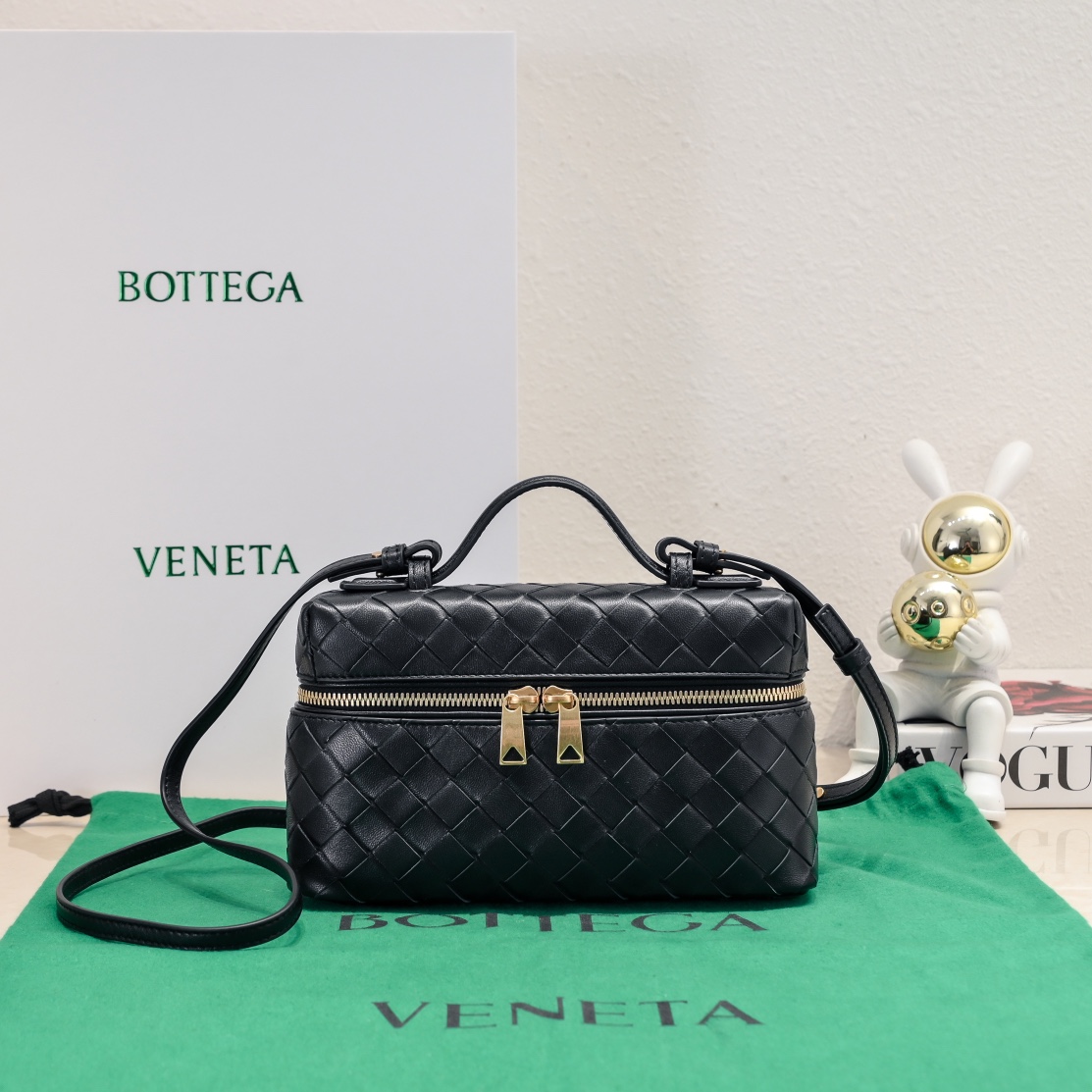 TOP Bottega Veneta Woven Zipper Crossbody Bag 22x12.5x5cm - 8 Colors