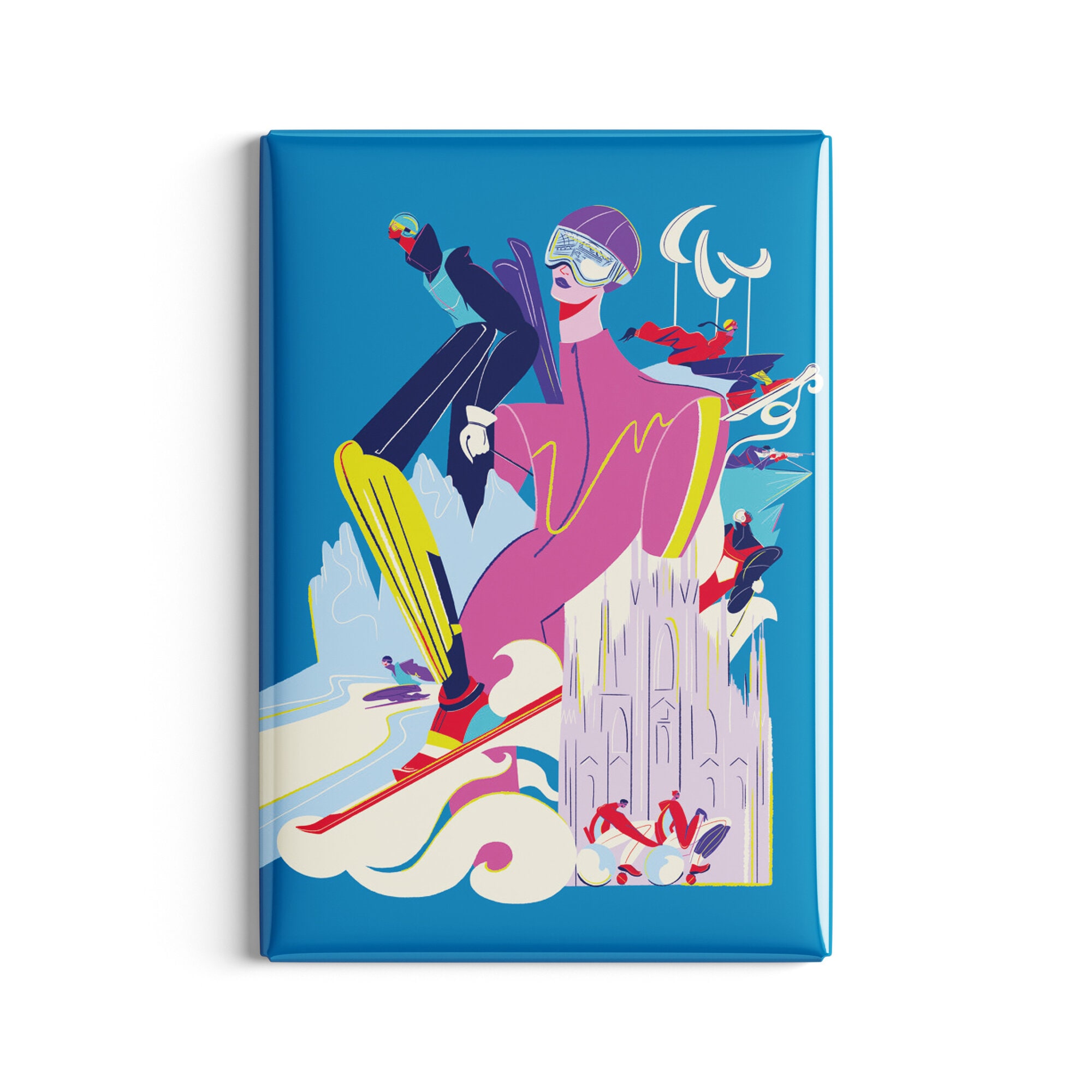 Milano Cortina 2026 Paralympic Winter Games Magnet by Carolina Altavilla