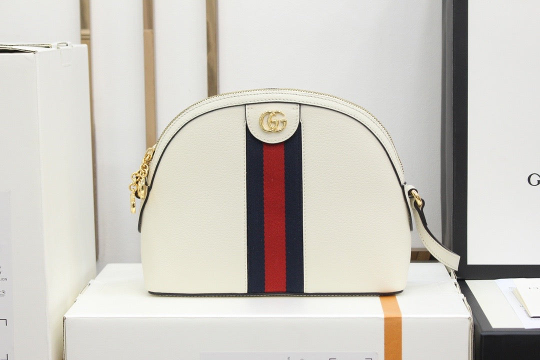 TOP GUCCI G*G Ophidia Messenger Bag - White