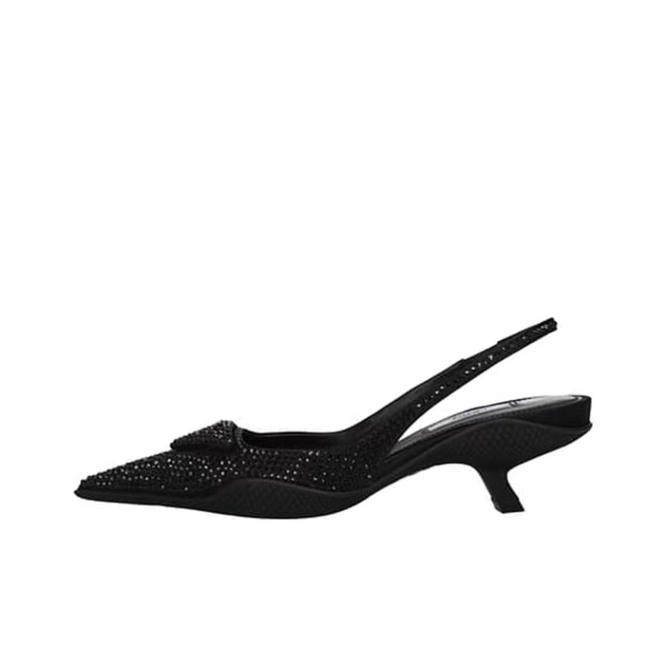 Prada  Fabric Pointy Stilettos 3CM Sandals Slide (Replica)