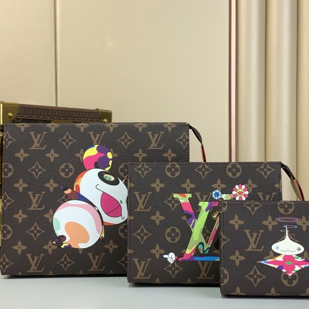Louis Vuitton LV x TM Trio Toiletry Pouch (Replica)