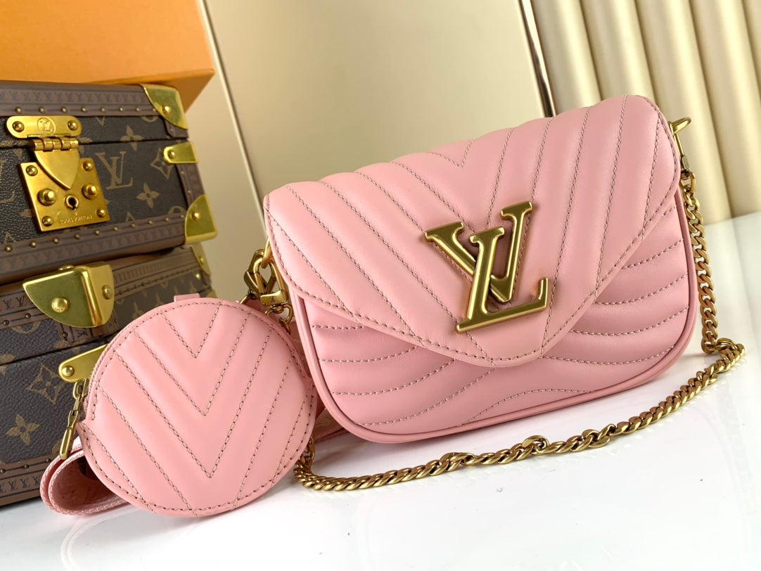 TOP Louis Vuitton LV L*V New Wave Multi Pochette 21X12X3cm - Pink