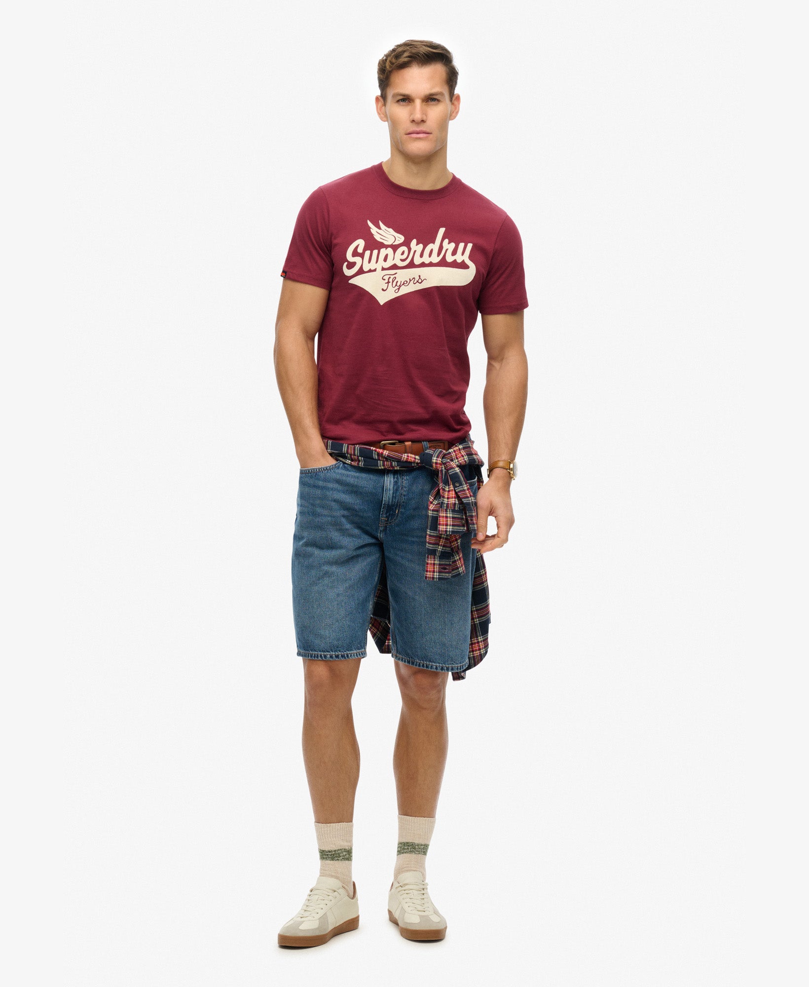 Flyers Script Tee | Port Red