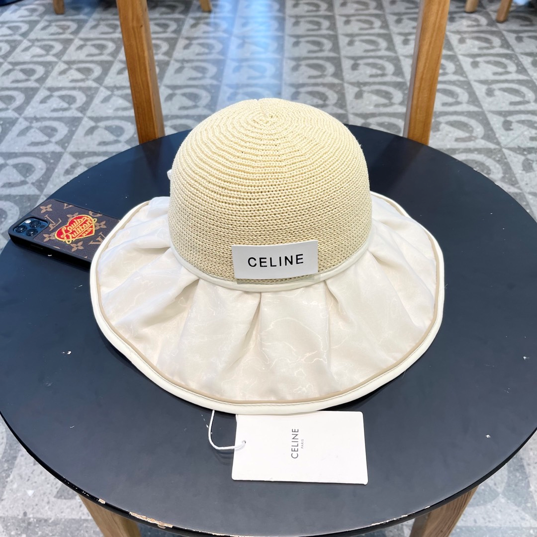 Ceiline Straw Sun Hat With Bow Split Back Sunhat （Replica）