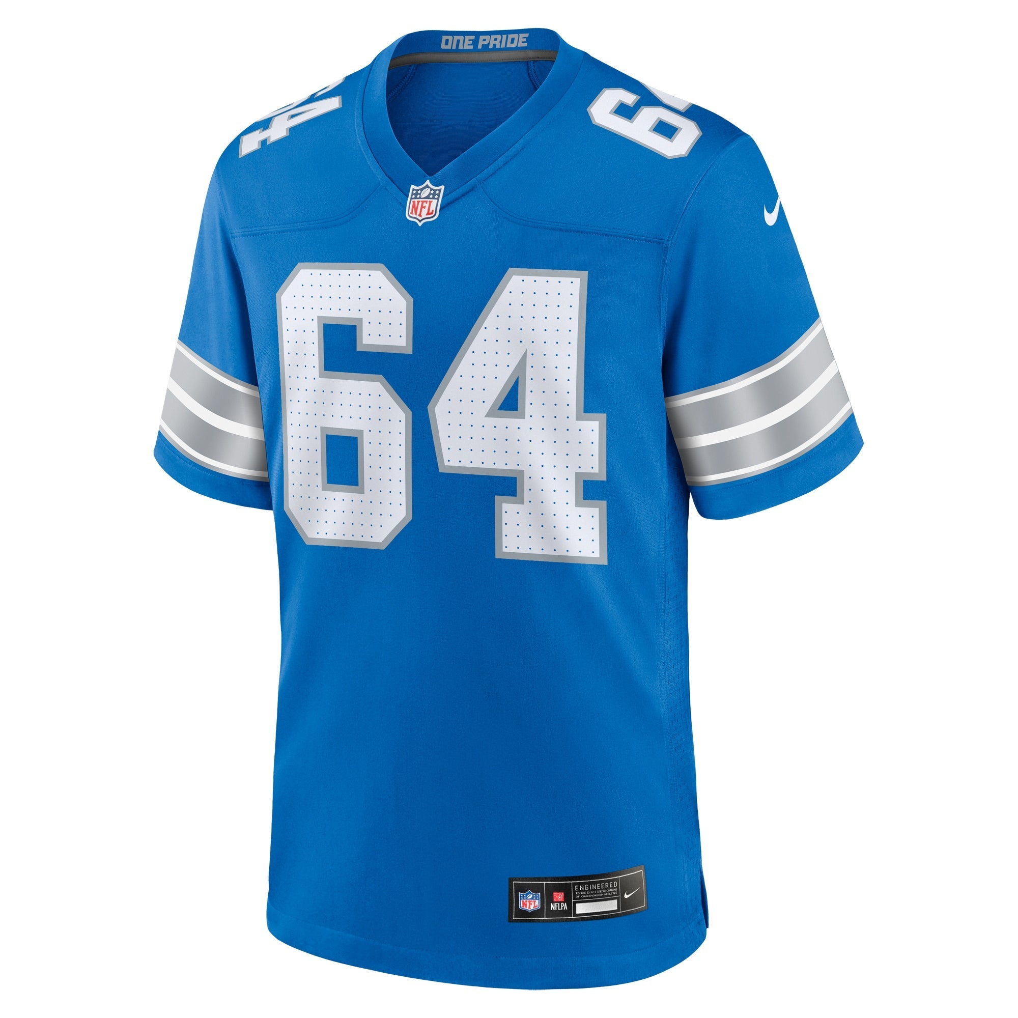 Bryan Hudson Detroit Lions  Game Jersey -  Blue