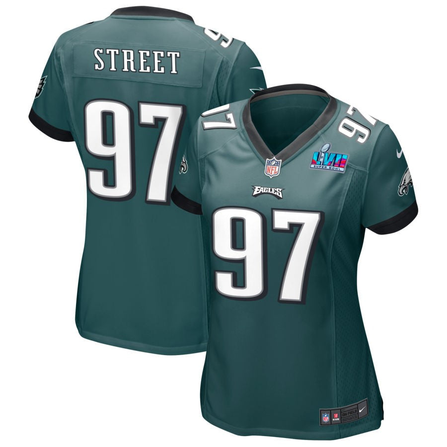 Kentavius Street Philadelphia Eagles  Women's Super Bowl LVII Game Jersey - Midnight Green